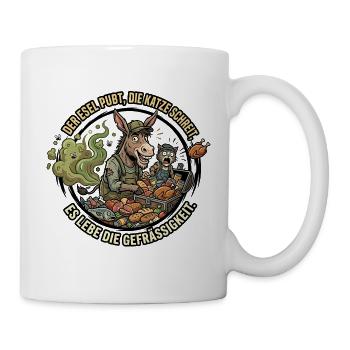 Gefräßigkeit - Tasse - Weiß - Rechts