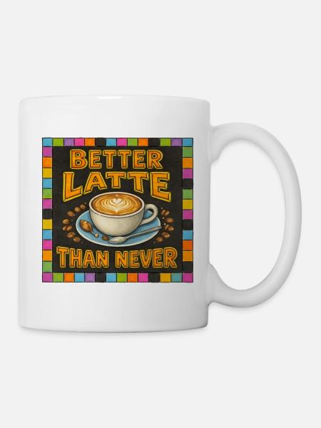 Besser Latte als nie - Tasse - Weiß