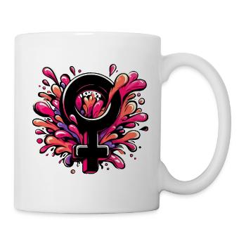 Frauensymbol - Tasse - Weiß - Rechts