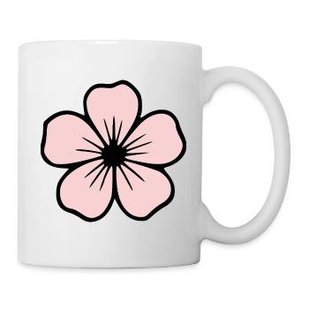 Hibiscus Blossom Pastel Flowers Gift Mother - Mug - white - Right