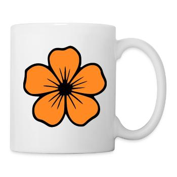 Hibiscus Blossom Orange Flowers Gift Mother's Day - Mug - white - Right