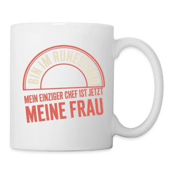 Rentner Bin Im Ruhestand Pensionär Kollege Rente - Tasse - Weiß - Rechts