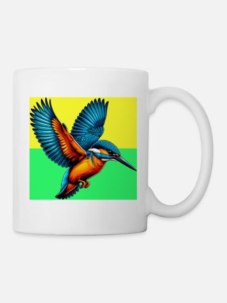 Eisvogel - Tasse - Weiß