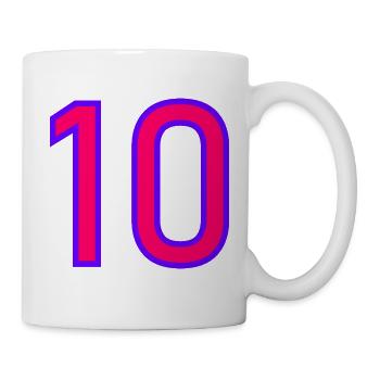 10. 10 YEARS. 10th ANNIVERSARY. 10 YEAR ANNIVERSARY. - Mug - white - Right