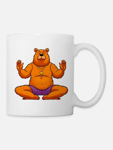 Yoga Bären - Tasse - Weiß