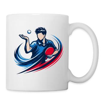 Table Tennis Serve Shirt Ping Pong Player - Mug - white - Right