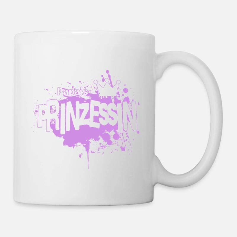 La Princesse de Papa – Éclaboussures de couronne violette - Mug blanc - blanc
