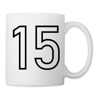 15. 15 ANS. 15e ANNIVERSAIRE. ANNIVERSAIRE 15 ANS. - Mug blanc - blanc - Droite