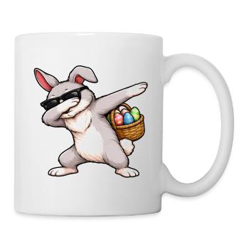 Tamponnement du lapin de Pâques - Mug blanc - blanc - Droite