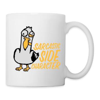 Crazy Seagull Sarcastic Side Character Funny - Mug - white - Right