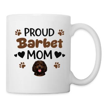 Stolze French Water Dog Mutter, Barbet - Tasse - Weiß - Rechts