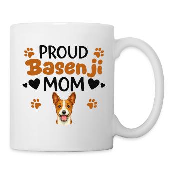 Fière Mère Chien Sans Aboiement, Basenji - Mug blanc - blanc - Droite