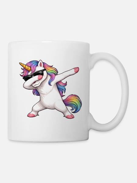 Dabbing Einhorn - Tasse - Weiß