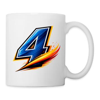 Number 4 Football Shirt Defender Team - Mug - white - Right
