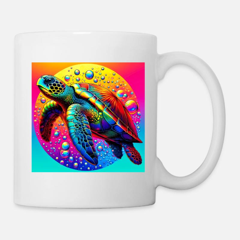 tortue - Mug blanc - blanc