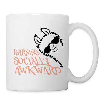 Lama Warning Socially Awkward Sonnenbrille Alpaka - Tasse - Weiß - Rechts