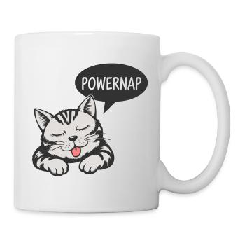 Powernap Cat - Sleeping Motif - Mug - white - Right