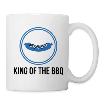 King of the BBQ Grill Logo - Tasse - Weiß - Rechts