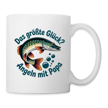 Papa Angler Geschenk - Tasse - Weiß - Rechts