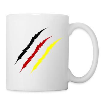 krallen_deutschland_-2- - Tasse - Weiß - Rechts