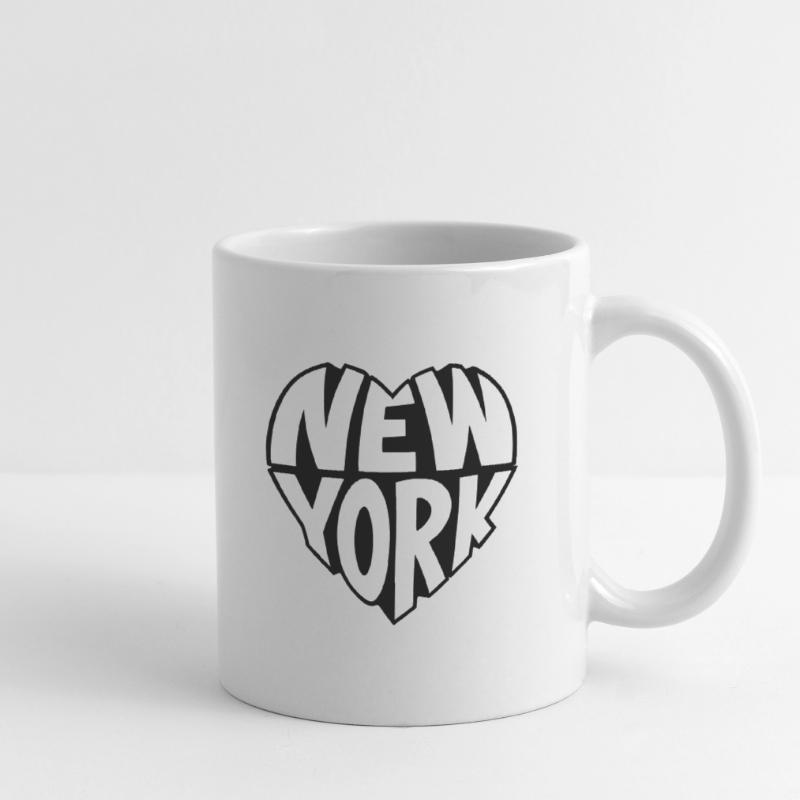 New York angular heart Mug