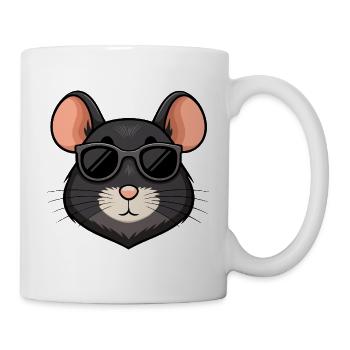 Mouse chic schwarze Brille - Tasse - Weiß - Rechts