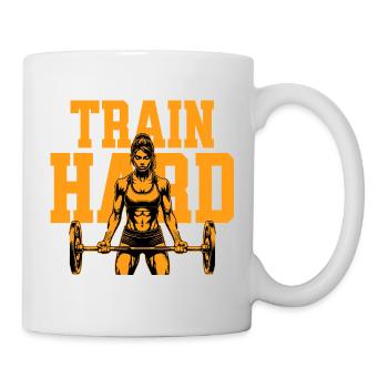 Train Hard – Fitness Motivation - Mug - white - Right