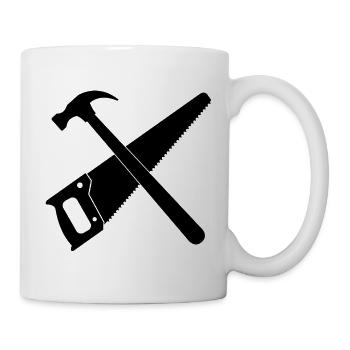 Marteau et scie - Mug blanc - blanc - Droite