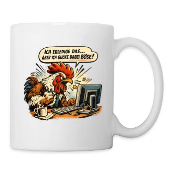 Ich mach das Möwe lustiger Büro Spruch - Tasse - Weiß - Rechts