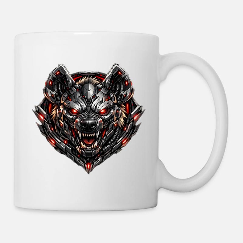 Masque métallique de Cyberhyaena - Mug blanc - blanc