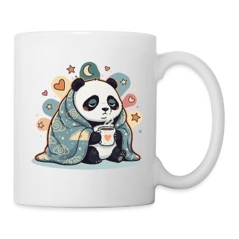 Kuschelpanda unter Wolkendecke - Tasse - Weiß - Rechts