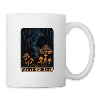 Mystischer Wald der Leuchtpilze - Tasse - Weiß - Rechts