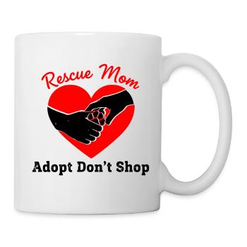 Rescue Mom Animal Welfare Heart - Mug - white - Right