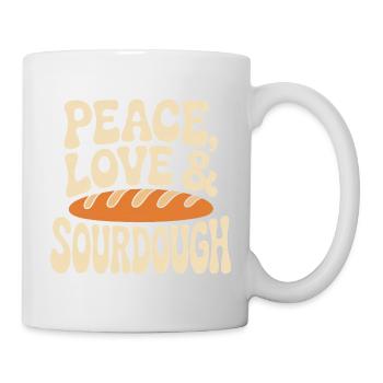 Paix, Amour & Levain - Mug blanc - blanc - Droite