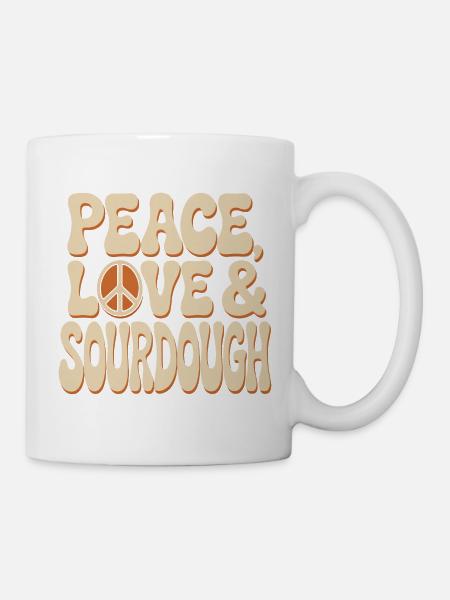Friedensliebe Sauerteig - Tasse - Weiß