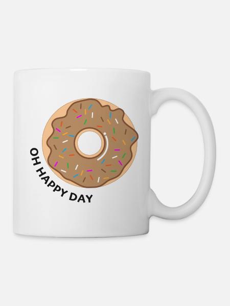 Donut Oh Happy Day - Mug - white
