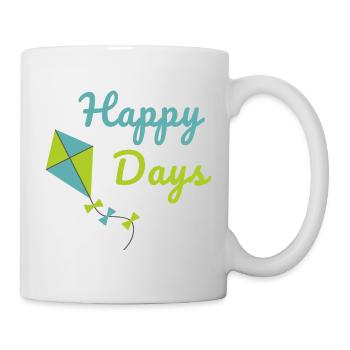 Happy Days Kite Cute Summer Vibes Design - Mug - white - Right