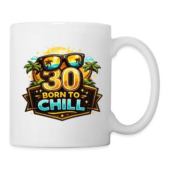 30 Born to Chill Beach Design - Mug - white - Right