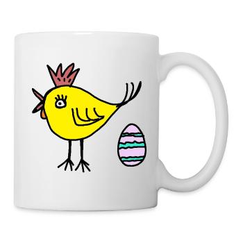 Chicken Chick Egg Easter Easter Egg Kids - Mug - white - Right