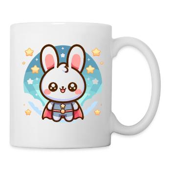 Helden Häschen Superheld Kaninchen - Tasse - Weiß - Rechts