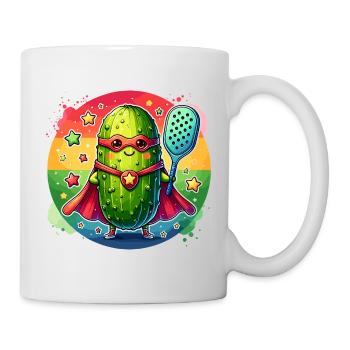Pickleball Superheld Helden Gurke Paddle - Tasse - Weiß - Rechts