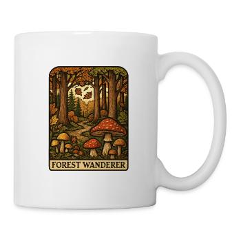 Forest Wanderer Mushroom Trail Autumn Forest - Mug - white - Right