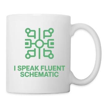 Je parle couramment la technologie des schémas circuités - Mug blanc - blanc - Droite