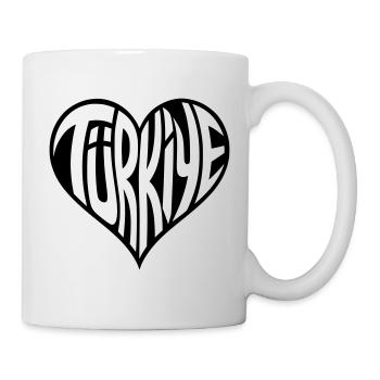 Türkiye, Turkey Heart Font Design - Mug - white - Right