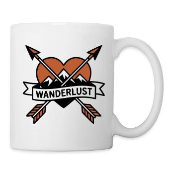 Heart Arrows Wanderlust Emblem - Mug - white - Right