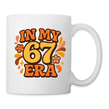 In My 67 Era Italian Brainrot Humor Geburtstag - Tasse - Weiß - Rechts