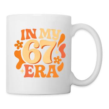 In My 67 Era Italian Brainrot Humor Geburtstag - Tasse - Weiß - Rechts