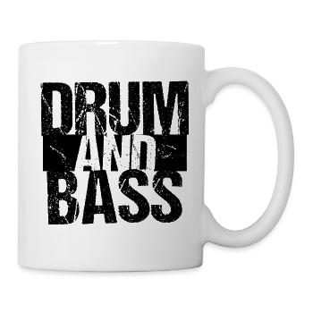 Drum and Bass bold logo design - Mug - white - Right