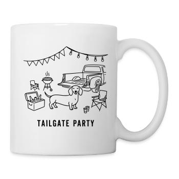 tailgate party dackel - Tasse - Weiß - Rechts