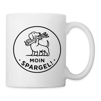 moin spargel dackel hund - Tasse - Weiß - Rechts